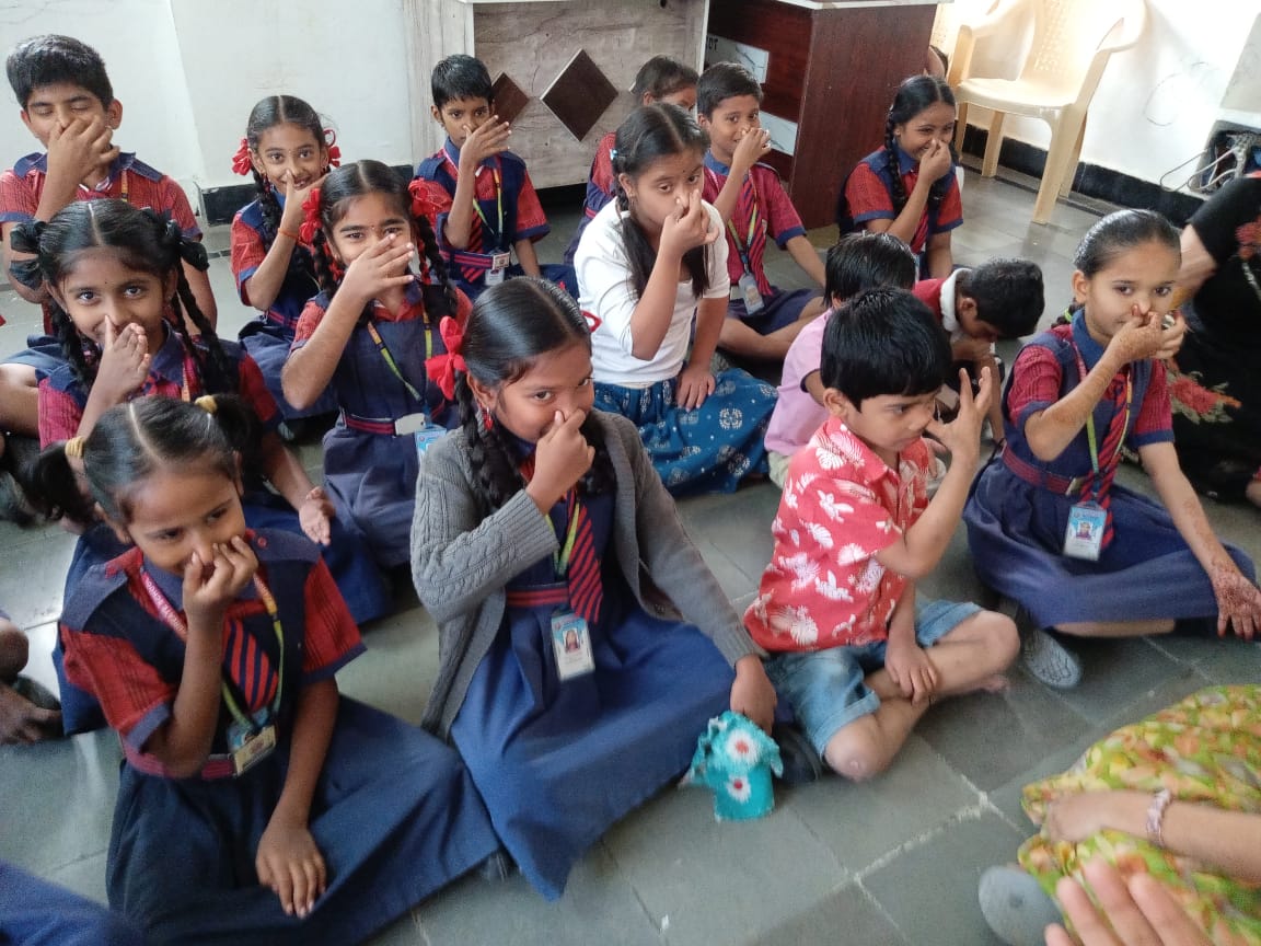 Students at a mainstream school during an SRDT awareness visit